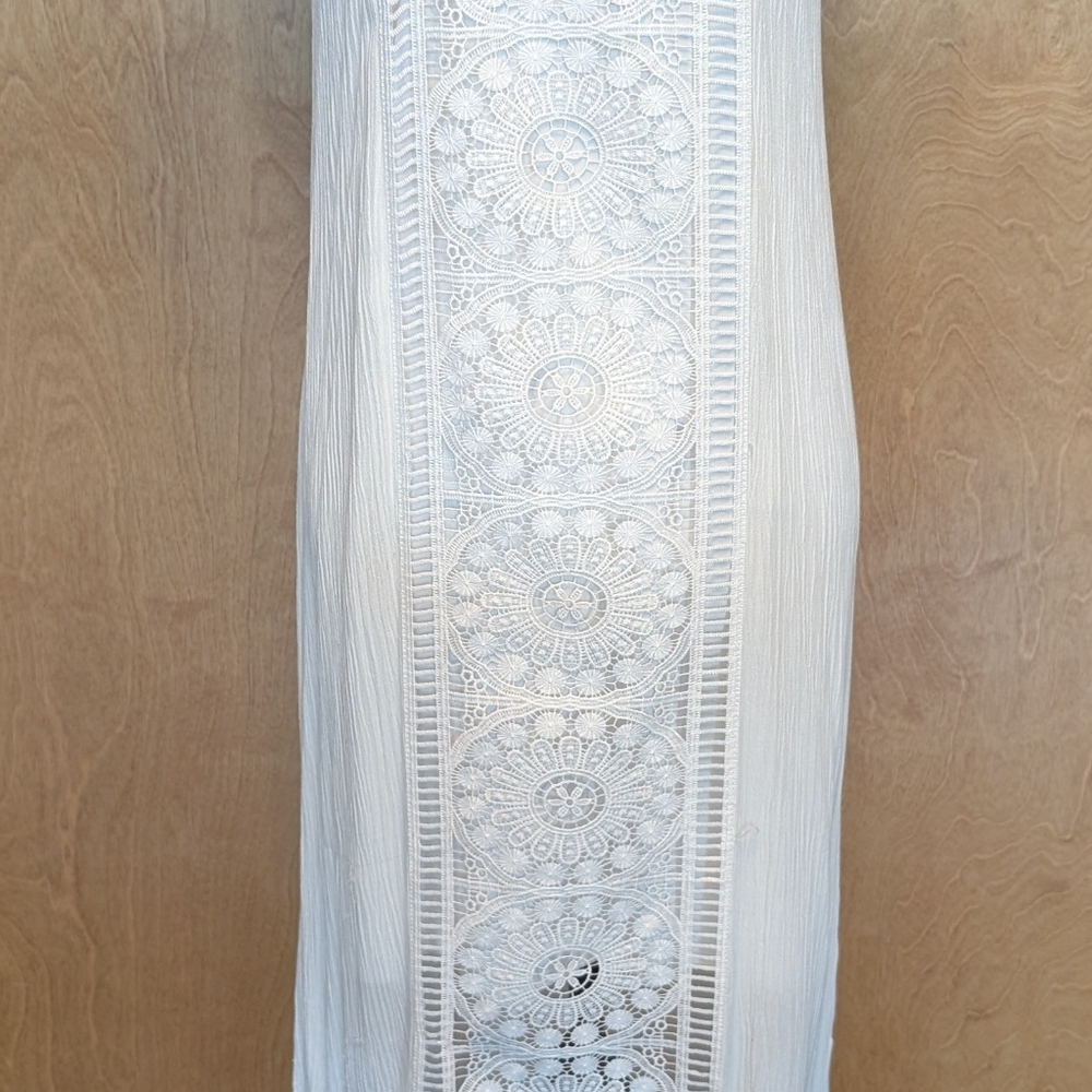 Shinestar Gauze And Crochet Maxi